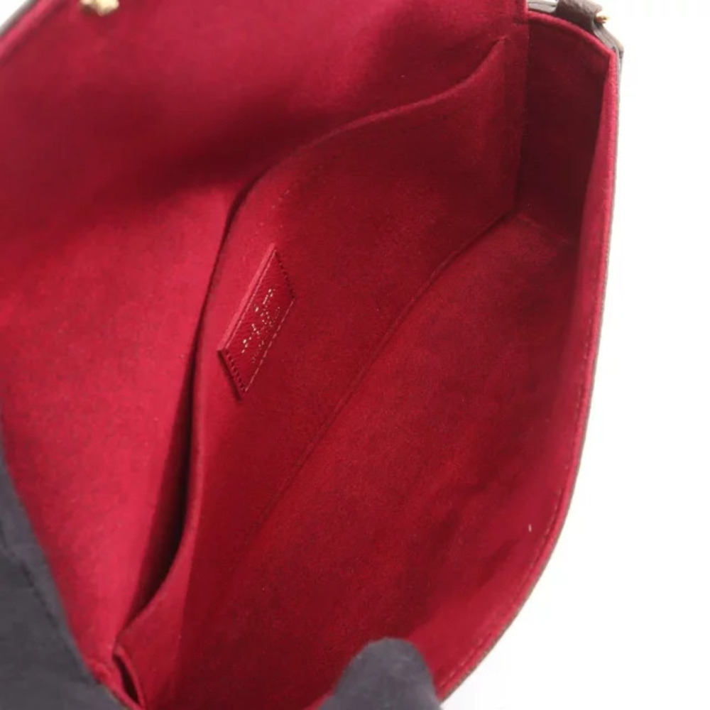 Louis Vuitton Pochette Felicie Monogram Fuschia Pink Shoulder Bag Canvas Brown - Picture 3 of 9